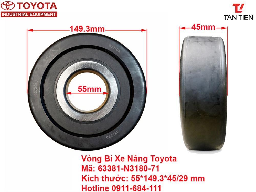 Vòng Bi Xe Nâng Toyota 63381-N3180-71